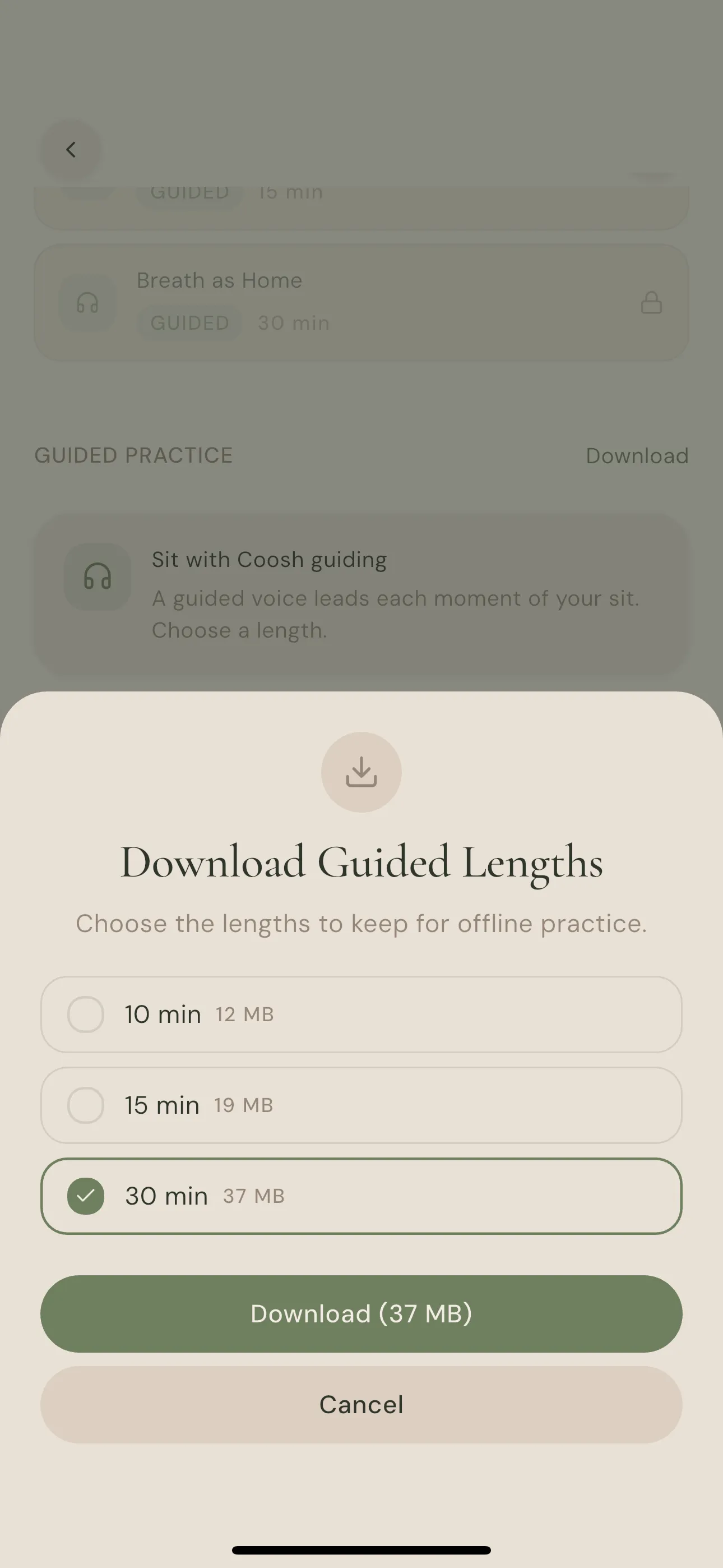 Download for offline practice